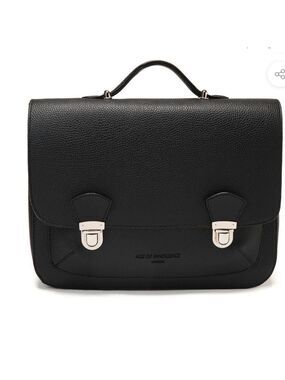 Black Leather  SCHOOLBAG